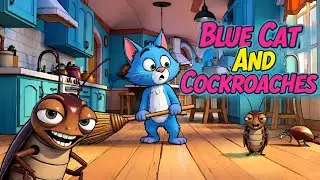 Cockroaches Ki Party Blue Cat Ke Ghar 😜 | Cartoon Hindi