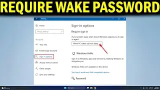 How To Require Computer Password After Waking up From Sleep in Windows 11 - Quick Fix