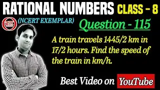 A train travels 1445/2 km in 17/2 hours. Find the speed of the train in km/h.