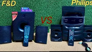 Philips MMS2625B/94 vs F&D F201X 2.1 Bluetooth Home Theatre Sound Comparison ⚡️⚡️