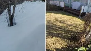 2 month snow melting time-lapse | Finnish winter turning into spring 2022