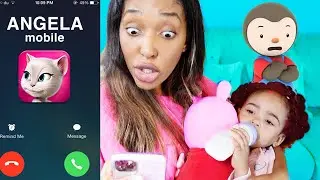 TALKING ANGELA envoie un mauvais sort à T'CHOUPI !! *THEA BABY BOSS est sur TIK TOK*