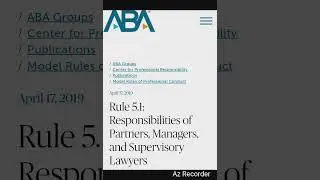 Rule 5.1 - Attorney Conduct (Judge)