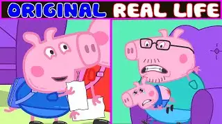 George Pig Exam Score is Zero - Peppa Pig Original vs Real life Peppa Pig Animation