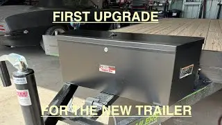 How to: Installing a Tongue Box Onto the New Trailer.  Haul Master from Harbor Freight.