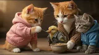 A story about SNOW season about poor duck!🦆 #funny #cutecat #cute #cat #uk #lovecats #viralvideo 