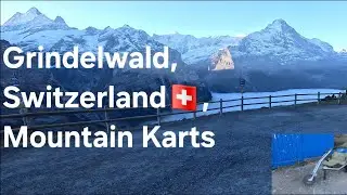 Grindelwald, Switzerland 🇨🇭,  mountain karts, first run of the day😀