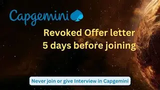 Capgemini revoked offer letter 5 days before joining