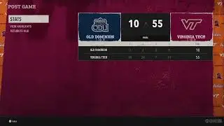 Ozi Slow Sim League - Virginia Tech vs Old Dominion