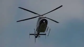 Helicopter about to land in Hedingham castle