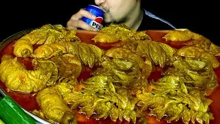 Eating challenge Recipe | Mutton Chusta with Rice Green Salad Mukbang Chusta Asmr show Hungry Boy