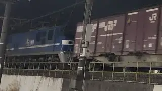 【4K高画質】JR貨物EF210形100番台128号機〔岡〕（新塗装）＋コキ22両が府中本町駅を通過するシーン（5069レ・岡A418・コンテナ輸送）2026.1.15