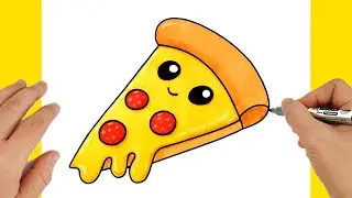 How to Draw a Cute Pizza| Cute Kawaii Pizza