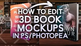 How to Edit a 3D BOOK COVER MOCKUP in Photoshop/Photopea