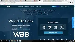 World Bit Bank - детали Pre- ICO, ICO.