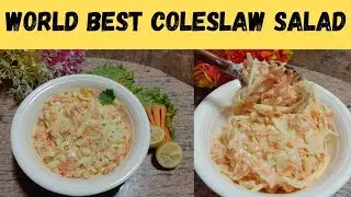 Homemade coleslaw salad(Just 3 ingredients) | Easy & quick soleslaw recipe |KFC style coleslaw