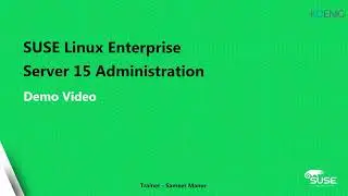 Learn SUSE Linux Enterprise Server 15 Administration online | SUSE tutorial |  Koenig Solutions