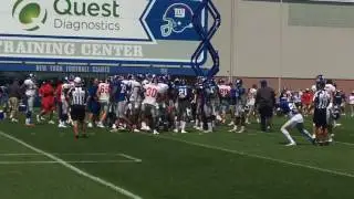 Giants have near-melee at training camp