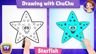 How to Draw a Starfish - Drawing with ChuChu &ndash; ChuChu TV Drawing for Kids Step by Step