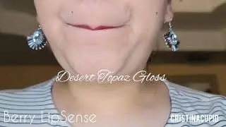 Berry LipSense with desert topaz gloss