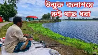উন্মুক্ত জলাশয়ে রুই মাছ ধরা 🐟🎣 সিরাজগঞ্জ বিলে রুই মাছ শিকার 🎣 Fishing Video | Fishing BD Fast Tv 