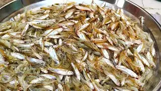 Fish chuno mach  || little fish pahadi fish ||  talab se pakdha hua machali | pahadi village recipe