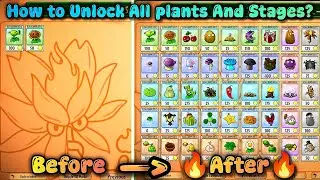 How to Unlock All plants And Stages in PVZ Fusion!