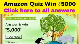 World Animal Day Quiz | Amazon Quiz Today | Amazon Quiz Answer Today | Amazon Fun Zone Quiz