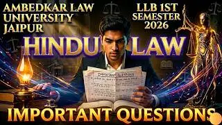 Hindu Law LLB 1st semester Exam Important Questions|LLB /BA LLB | HINDU LAW Important Questions#ggtu