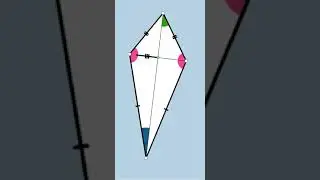Properties of Kite in a single video animation#shortsvideo #math #geometry #quadrilateral
