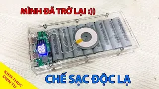 Chế Sạc Dự Phòng Bằng Box Mica Trong Suốt