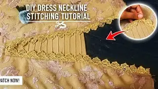 New Viral Neck Design With Lace And Pintucks| Pakistani Kurti Neck Design 2026