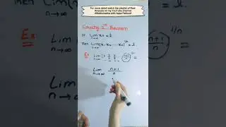 Cauchy second theorem for convergence of sequence #mathematics #maths #shorts #youtubeshorts #tricks