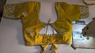 Anitha koli tailoring  is Live beautiful stylish back neck design blouse stitching karna sikhiye