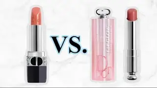 Dior Addict Lip Glow Balm Rosewood vs. Dior Rouge Lip Balm Satin Ch&eacute;rie 525