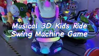 The Ultimate Crowd Puller! 📈 Power Warrior Kids Swing Car: Vibrant Lights & Sci-Fi Style! 🎡