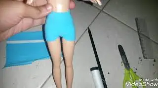 Como fazer um short para suas bonecas Barbie simples e f&aacute;cil de fazer