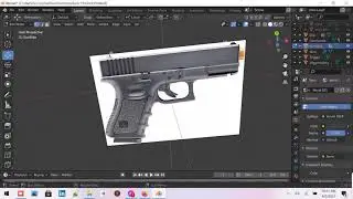 I started creating  a Glock 19 in Blender.