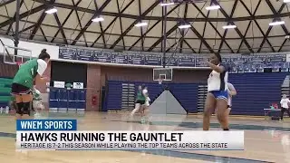 Heritage girls basketball using tough schedule to help the team grow