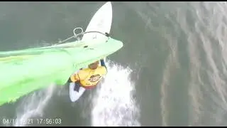 26 year old BIC ASTRO ROCK windsurfing at West Wittering October 2021