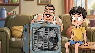 Son and father in summer comedy
