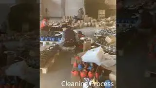 Cerdatec Brush Process of Powder Coating Kettlebell