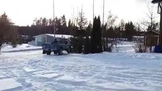 Land Rover series 3 v8 winter fun 2017