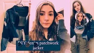 DIY denim patchwork jacket (how to make your own pattern)