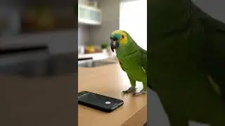Papagaio passando trote no a&ccedil;ougue