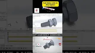 Nut & Bolt in SOLIDWORKS 🔩| Tamil #automobile #solidworksintamil #solidworks #solidworksassembly