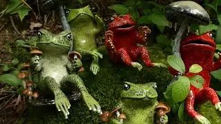 Making Frog Garden Decor with Polymer Clay