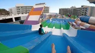SplashWorld Tofinis - Quad Water Slide, Cyprus, Ayia Napa, Water Park - 2023 4K