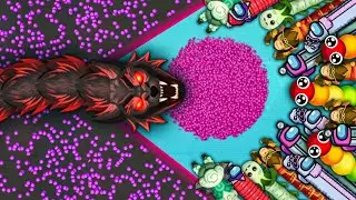 SNAKE IO🐍 MONSTER HOWLER SNAKE 🐍 VS 1000 PRO GIANT SNAKES 🐍 EPIC SNAKEIO GAMEPLAY #snakegame #games 