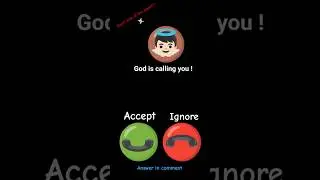 God is calling you ! what will you do accept or ignore ? answer in the comment box !